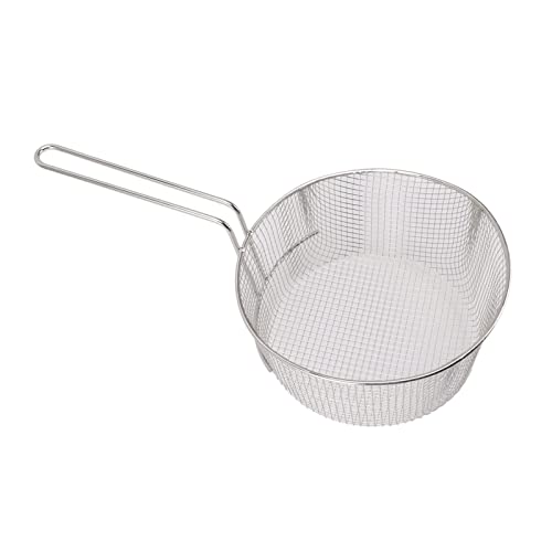Panier à friture LiebeWH filet à frire inox avec manche pour poisson et poulet