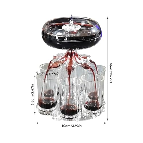 6-częściowy zestaw dozowników Baby Guinness Shot, przezroczysty nalewak do alkoholu z pleksiglasu z 6 szklankami, zabawna gra imprezowa typu spinner, przenośne akcesoria barowe, do domowego