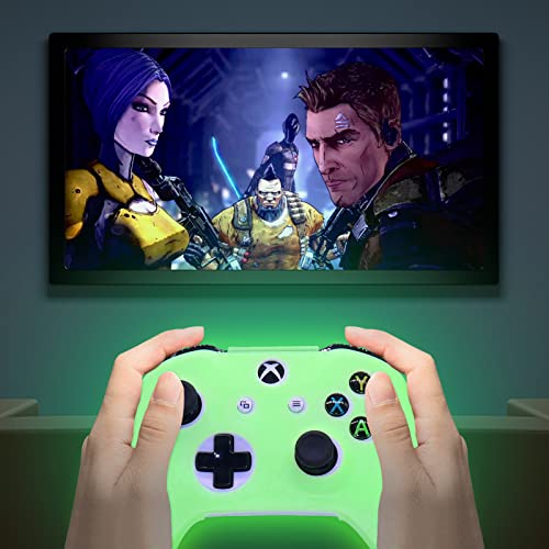 Hlrao Controller Skins Silicone Grip Glow In The Dark Protective Case For Xbox One S/X Controller + 6 Grips Accessories Glow In The Dark. #TOP1