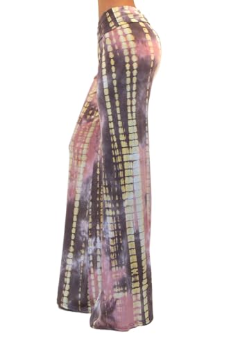 Vivicastle Women's USA Fold Over High Waist Wide Leg Long Palazzo Pants2