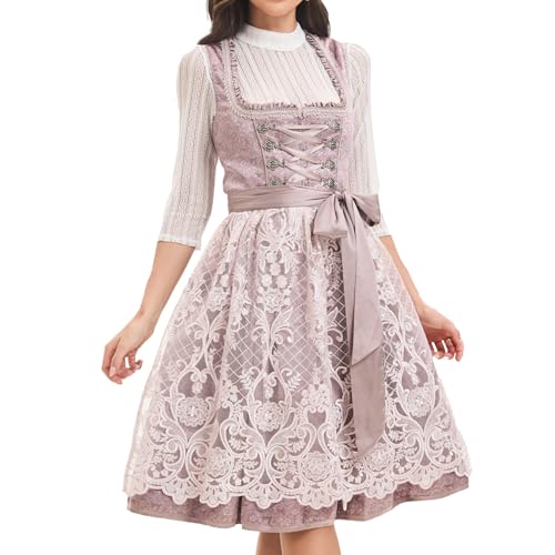 Goxozzy Dirndl Damen Midi - Hinreißendes Kleid, Das Die Weiblichkeit Feiert - 60cm (38, Lila)