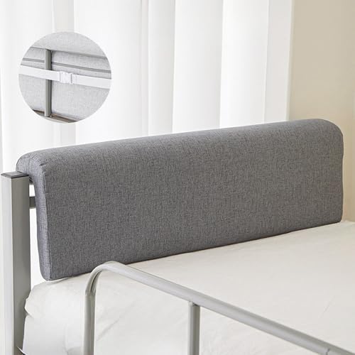 Image of Dorm Headboard Cushion for Dorm Room Decoration Modern Soft Backrest Cushion Dark Gray