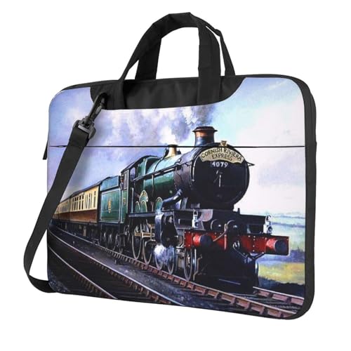 Sac ordinateur antichoc imprimé locomotive et bandoulière amovible