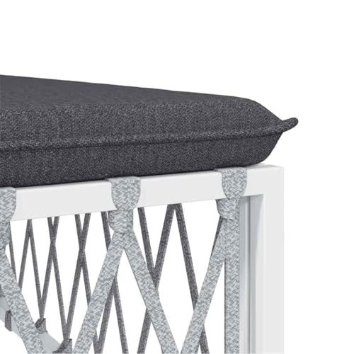 Canapé central de jardin modulable pour petit balcon et terrasse - 7