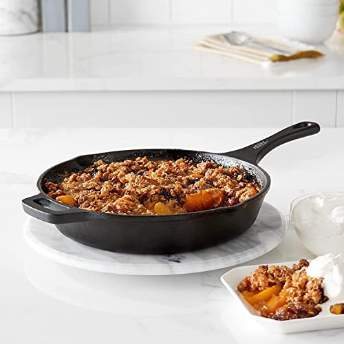 ATEVON 8 Inch Pre-Seasoned Cast Iron Skillet Saute Pan, Induction Friendly