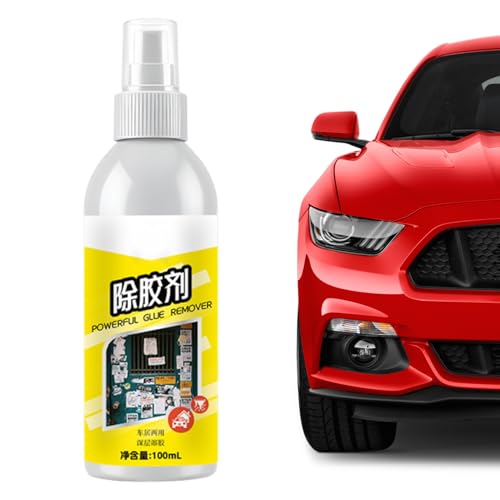 Removedor de adhesivo para coche, spray removedor de adhesivo para coche, suministros de limpieza multifuncional para ventanas de azulejos y aplicaciones en el hogar