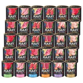 Rafi Mokra Karma dla Psa, Mix Smaków, 16 x 800 g, Pełnoporcjowa, Bezzbożowa