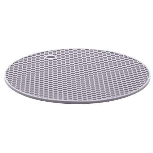 LYOR - Descanso para Panela Redondo de Silicone Cinza 18cm