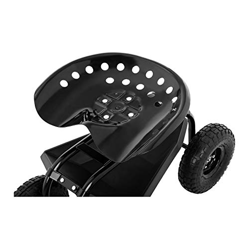 Fahrbarer Gartensitz Hillvert HT-RUNDLE-4 mit großen Rädern