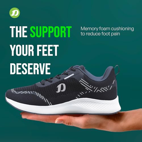 Image of DOCTOR EXTRA SOFT Mens Running Shoe with Memory Foam Insole & Ultrasoft Outsole|Sports,Gym,Training,Walking,Jogging,Casual,Athletics|Lightweight|Comfortable|Slipon Sneaker Lace-Up Gents Boys D-2010