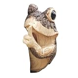 Hicoolfun Adorable Keep Quiet Frog Tree Peeker Sculpture - Indoor/Outdoor Garden Decoration and Yard Art -Tree Face Garden Tree Hugger Statues (A)
