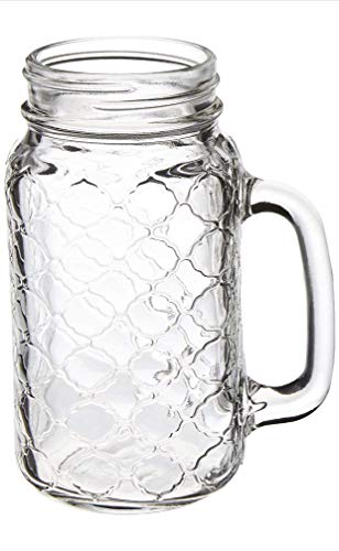 Amalgamnation Sets Of 4 Mason Jar 24Oz Mugs With Glass Handles, #TOP1