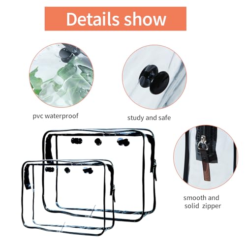 4 Packs Clear Insert Bag for Bogg Divider Accessories Rubber Tote Bag Accessories Beach/Organizer Cosmetic Bags for Women - Thumbnail 2