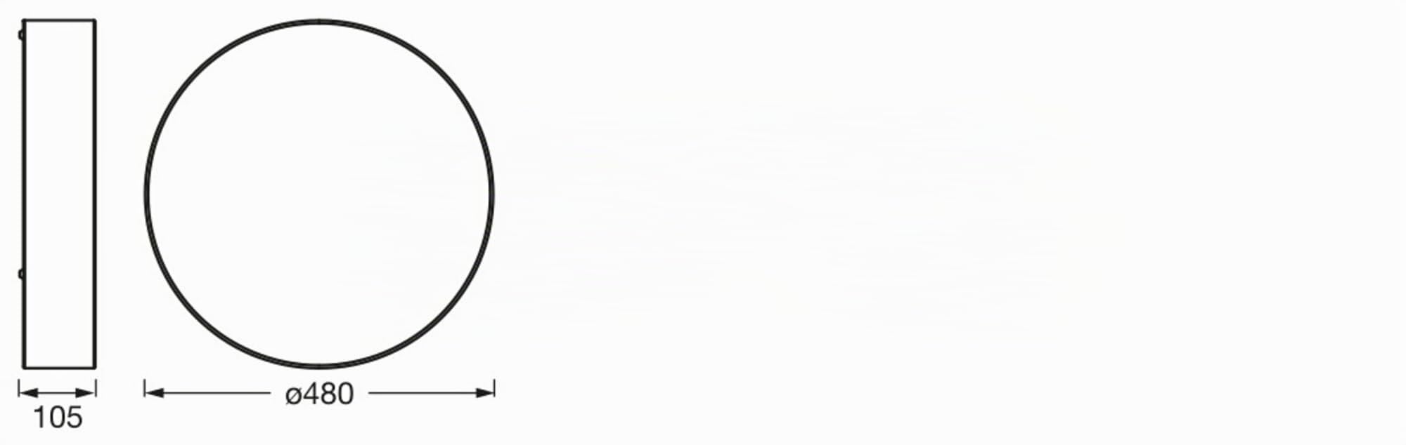 Osram Plafonnier ORBIS PARIS 480mm, blanc, culot 3xE27, peut être équipé d'une ampoule connectée, de haute qualité, design moderne, avec abat-jour en tissu, adapté à un usage intérieur, rond, IP20 | Orbis Paris Éclairage mural intérieur, blanc, lot de 1