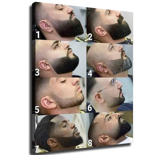 Modern Barber Shop Salon Hair Cut for Men Chart Poster