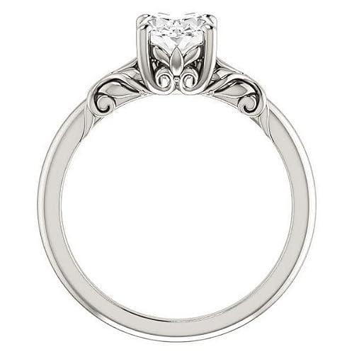 Jeweleryn 5 Ct Oval Colorless Moissanite Engagement Ring Set For Women/Her, Wedding Bridal Ring Set,Eternity Sterling Silver Solid Diamond Solitaire Prong Anniversary Promise Gifts For Ring (9) #TOP4
