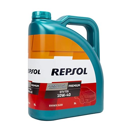 Repsol RP080X55 Premium Gti/Tdi 10W-40 Aceite de Motor para Coche, Multicolor, 5 L