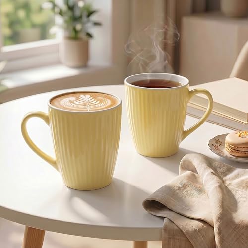 Image of U.P.C. Milk Mug Set of 2 | Ceramic & Bone China Coffee Milk Cups | Designer Printed Tea Coffee Mug Set | Large Capacity Milk Mugs | Microwave Safe Cup Set (UPC Milk-Mug-35)