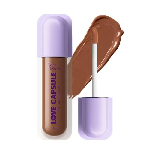Image of Blue Heaven Love Capsule Non Transfer Lip Colour | Intense Color Payoff | Long Lasting | One Swipe Formula | Liquid lipstick Waterproof & Smudge Proof | Coffee Toffee, 5ml