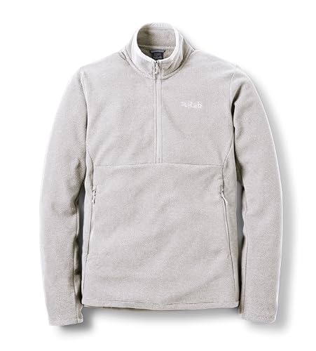 Rab Men's Stavel Pull-On - Warm Midweight Fleece Jacket for Hiking, Climbing, & Skiing - Pebble - Large