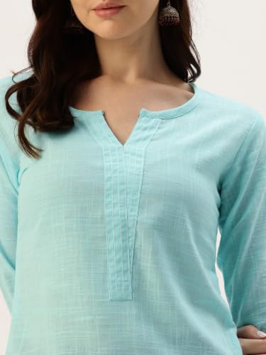 Image of Elegant Short Kurti for Women - 3 /4 Sleeves | Round Neck | (S to XXL)