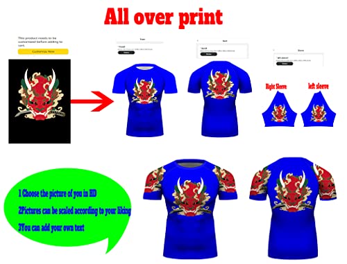 Design Your Own Compression Trainning Top Front &Back &Sleeve Add Your Text3