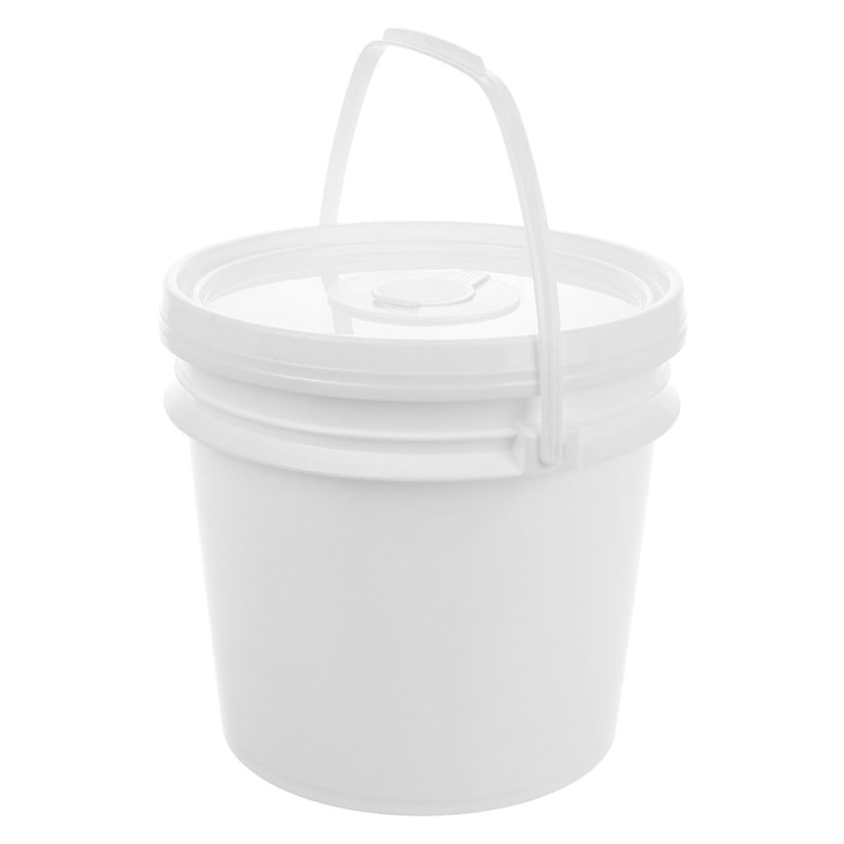 Contenedor de Toallitas Húmedas para Coche y Hogar, Plástico Blanco de 10 L con Tapa y Asa Resistente, Dispensador Seguro y Reutilizable para Pañitos y Toallitas de Ñiño