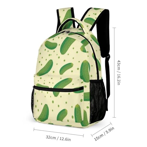 Pickle Pattern Cute Backpack Travel Daypack Lightweight Back Pack with Pockets2