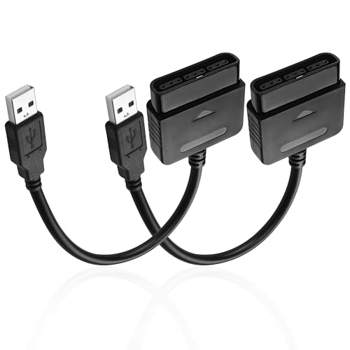 MEIRIYFA PS2 Controller auf USB Adapter Konverter Kabel Kompatibel mit PS2/PS3 Controller Gamepad auf PS3/PC Controller - 2Pack 20cm