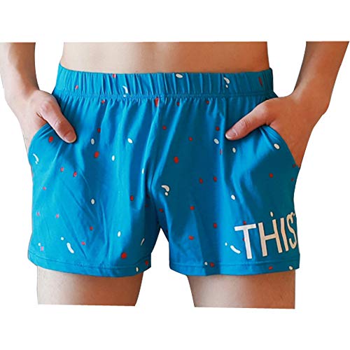 DDSCOLOUR Boxer pour Homme sous-vêtements en Coton Stretch avec Motifs - Bleu - XL Cover