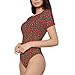 YANYU Many Strawberry Print Adult Romper Womens Short Sleeve Onesie Bodysuit Casual Comfort Fashion Outfit