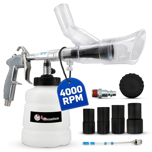 LE LEMATEC Car Wash Equipment: High Pressure Foam Cleaning Gun, Extractor Vacuum Set, Stainless Nozzle for Automotive Detailing, Carpet, Upholstery, Surface Cleaning (LE-WT-0100SB)