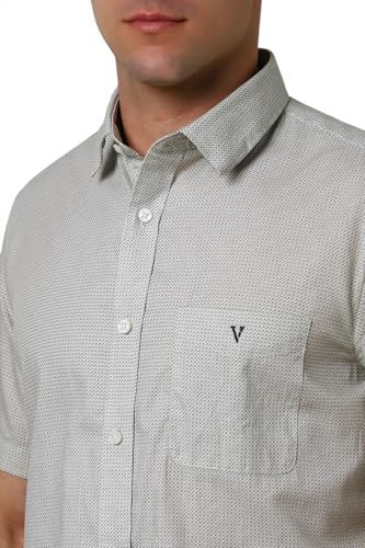 Image of Van Heusen Casual Printed Shirt for Men| Premium Cotton| Half Sleeves| Slim Fit |Breathable Fabric