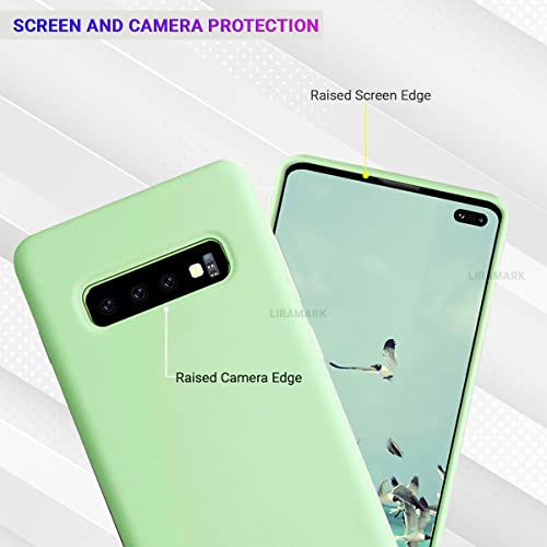 Image of LIRAMARK Liquid Silicone Soft Back Cover Case for Samsung Galaxy S10 Plus / S10+ (Mint Green)