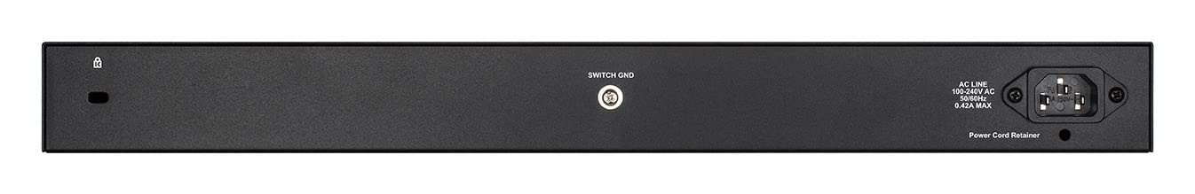 D-Link DGS-1210-28/E - Switch 24 Puertos Gigabit y 4 Puertos SFP Combo 100/1000 Mbps (Altura 1U, VLAN automática para Video vigilancia y telefonía IP) - Solo Cable de alimentación de la UE