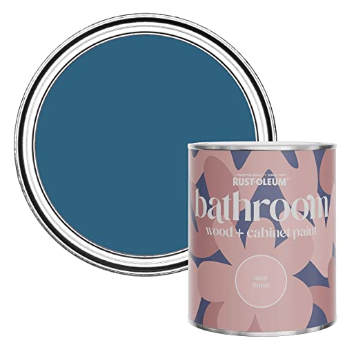 Rust-Oleum Blue Moisture Resistant Bathroom Wood and Cabinet Paint in Matt Finish - COBALT 750ML