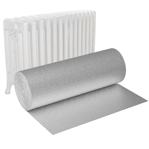 SUBTLETY 3㎡ Hausdämmung Isolierfolie Aluminium Dämmplatten Heizkörper Reflexionsfolie Verdunklung Isoliermatte Hitzeschutzfolie Thermofolie Wärmedämmung Dämmfolie für Fenster Kälteschutz (0,6x5m)