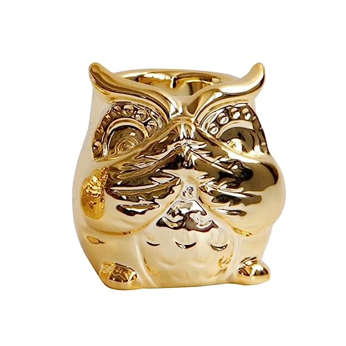 Garneck Bougeoir Céramique Hibou Photophore Design Tasse à Thé Décoration Intérieure pour Maison Et Bureau