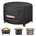 Porch Shield Round Patio Fire Pit Cover Fade Resistant Waterproof Outdoor Firepit Cover 36 inch for Fire Bowl