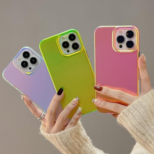 Étui laser aurora iPhone 14 couleur fluorescente mate - 7