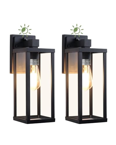 LITFIT 14'' Dusk to Dawn Outdoor Lighting, Die-Casting Aluminum Exterior Wall Sconces, Hardwired...