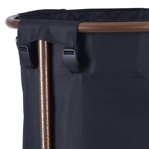 Household-Essentials-Round-Laundry-Hamper-with-Wheels-Copper-Black-Large Household Essentials Round Laundry Hamper with Wheels Copper Black Large