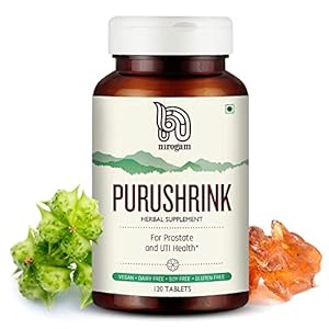 Nirogam Purushrink Prostate Health Supplement for Men | Support Better Sleep and Urinary Health | Natural Ayurvedic Formula 120 Tablets