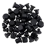 Veemoon 50 Piezas tapones de botella tapón de botella tope de silicona Black