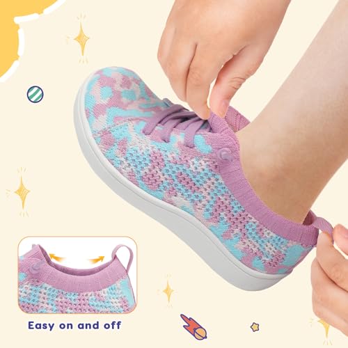 Image of LeIsfIt Toddler Shoes Girls Boys Wide Shoes Kids Zero Drop Minimalist Sneakers Barefoot Slip on Tennis Sneakers