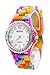 Geneva New Rainbow Crystal Rhinestone Watch Silicone Jelly Link Band.