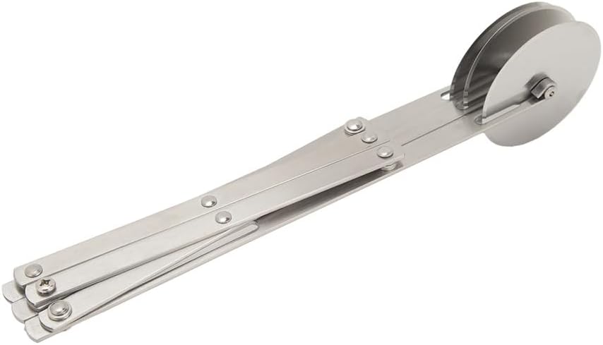 Adjustable 3-Wheel Stainless Steel Pastry Cutter - Expandable Pizza Roller for Uniform Slicing,Professional Baking Tool for Cookies, Dough & Pies‌
