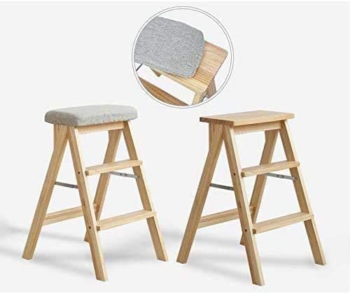 Tabouret haut pliant et chaise multifonction blanche pour la maison - 6