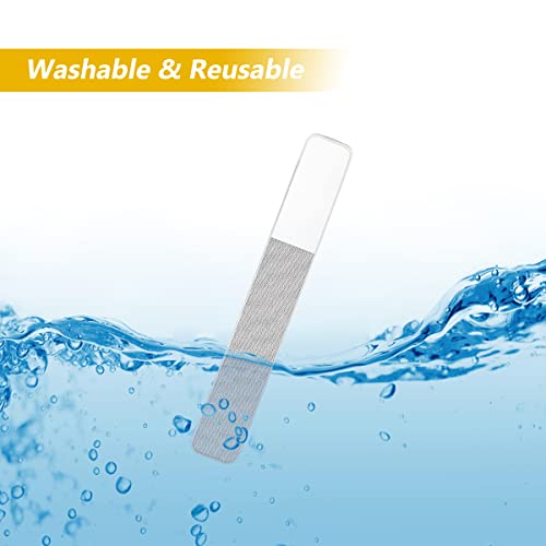 Nail File, 1 Pack Clear Glass Nail File With Yellow Box, Polished Nail File, Crystal Nail File For Salon And Home Use #TOP2