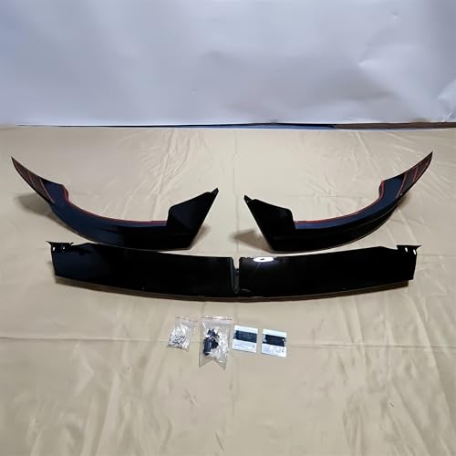 Lèvre de pare-chocs avant Tesla Model Y 2020-2024 kit diffuseur de menton noir brillant